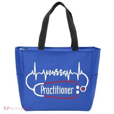 Nurse Practitioner Heartbeat Heart Stethoscope Nursing Gift Tote Bag