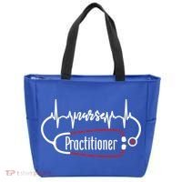Nurse Practitioner Heartbeat Heart Stethoscope Nursing Gift Tote Bag thumb 0