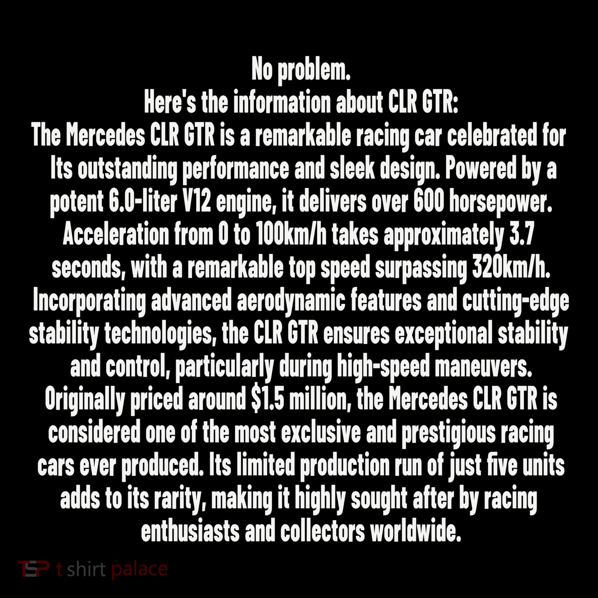 No Problem Heres The Information About Clr Gtr The Mercedes Hoodie