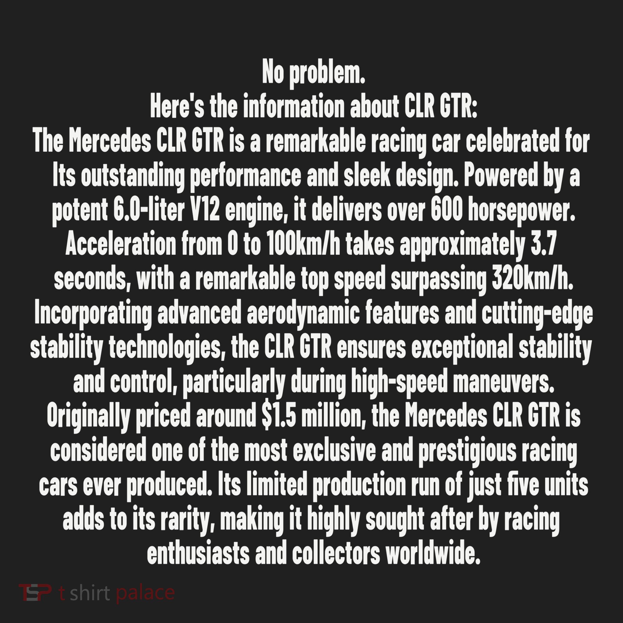 No Problem Heres The Information About Clr Gtr The Mercedes Beanie