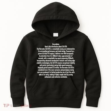 No Problem Heres The Information About Clr Gtr The Mercedes Kids Hoodie