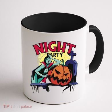 Night Party Halloween Coffee Mug back