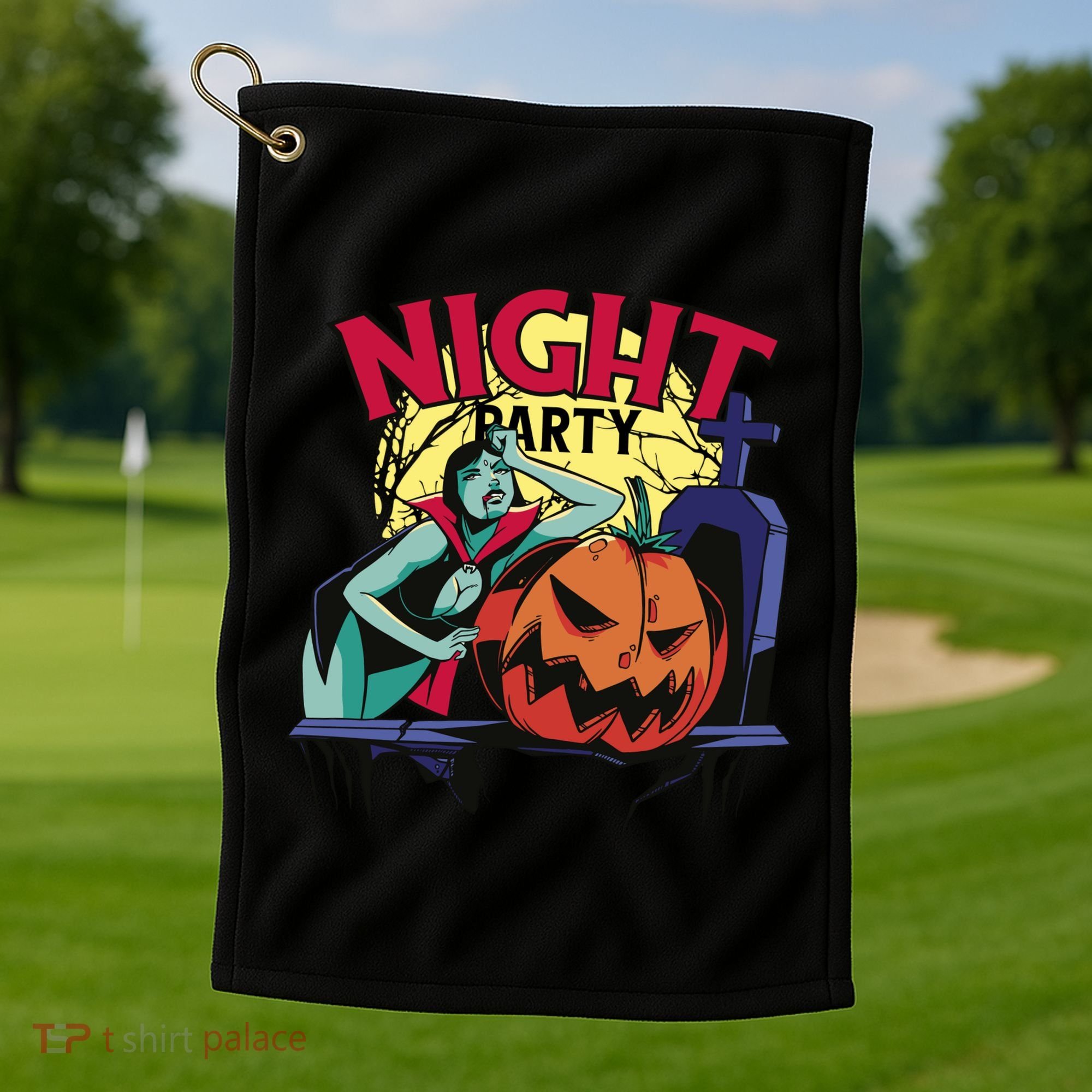 Night Party Halloween Golf Towel