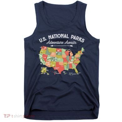 National Parks Hoodie Map Camping Design Hiking Tank Top