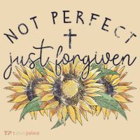 Not Perfect Just Forgiven Sunflower Christian Tote Bag thumb 4