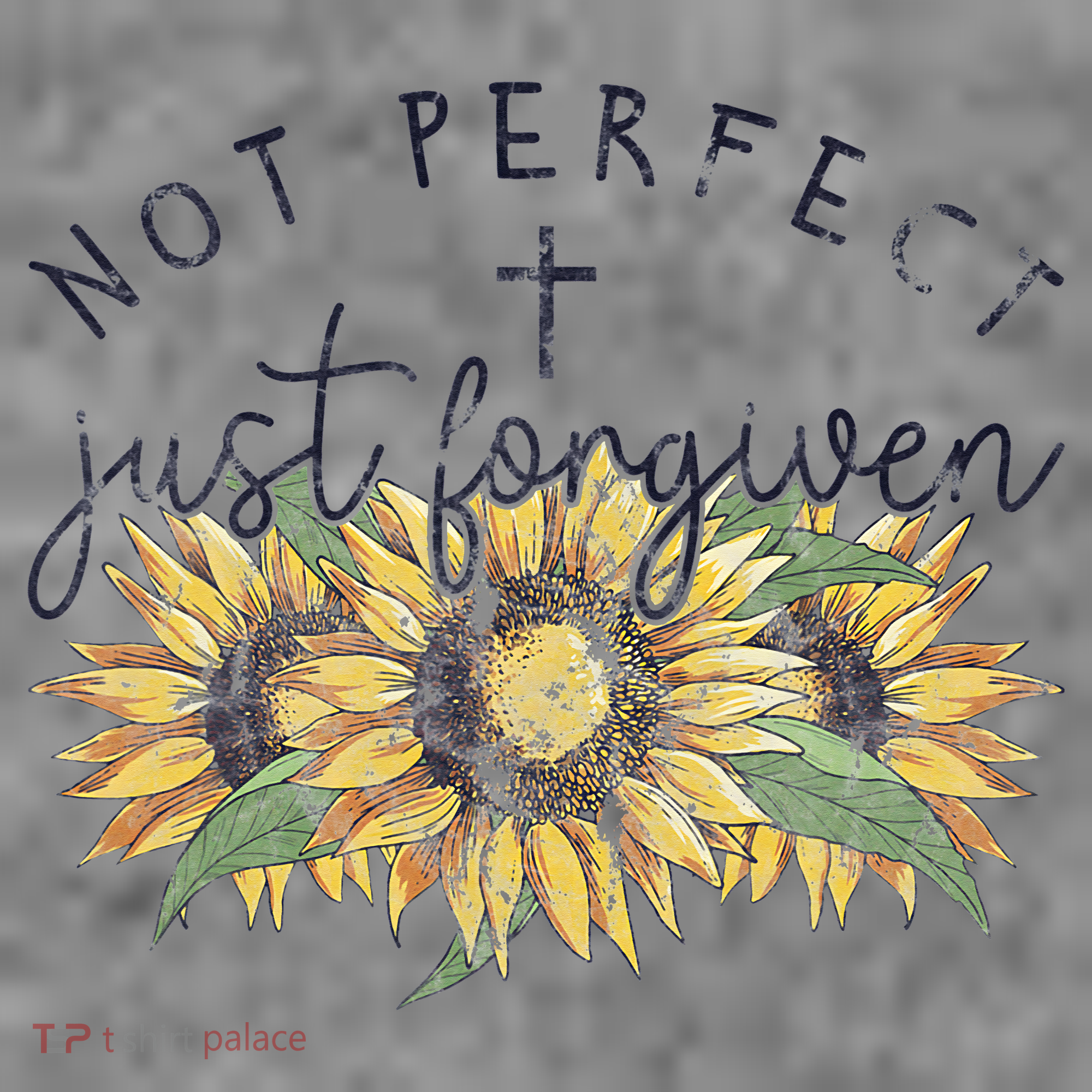 Not Perfect Just Forgiven Sunflower Christian Toddler Hoodie