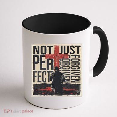 Not Perfect Just Forgiven Gift Christian Great Gift Coffee Mug back