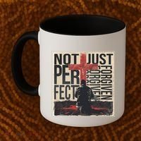 Not Perfect Just Forgiven Gift Christian Great Gift Coffee Mug thumb 2