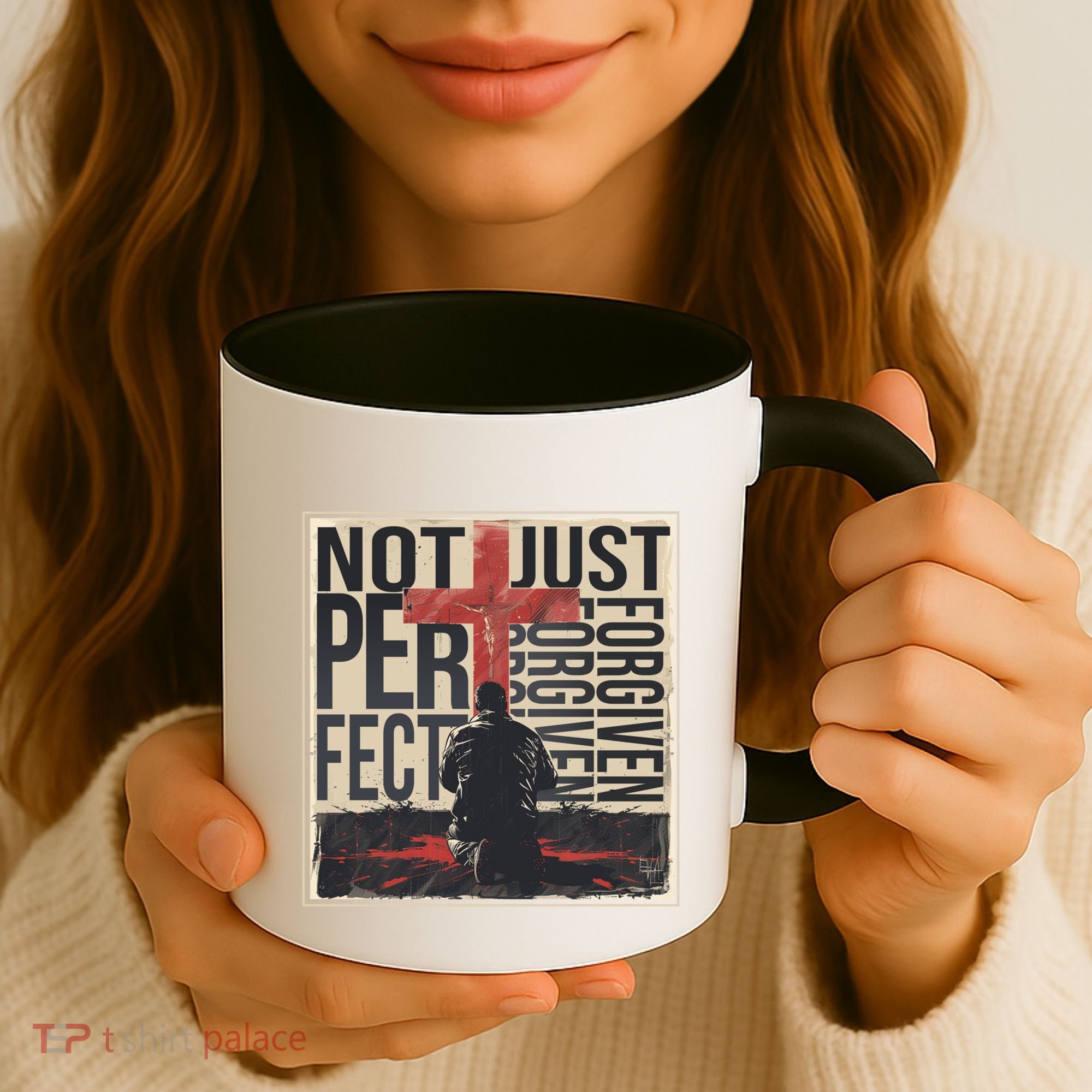 Not Perfect Just Forgiven Gift Christian Great Gift Coffee Mug