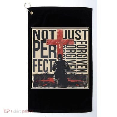 Not Perfect Just Forgiven Gift Christian Great Gift Golf Towel