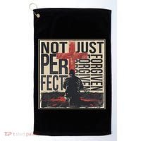 Not Perfect Just Forgiven Gift Christian Great Gift Golf Towel thumb 0