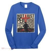 Not Perfect Just Forgiven Gift Christian Great Gift Long Sleeve Shirt thumb 0