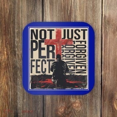 Not Perfect Just Forgiven Gift Christian Great Gift Coaster
