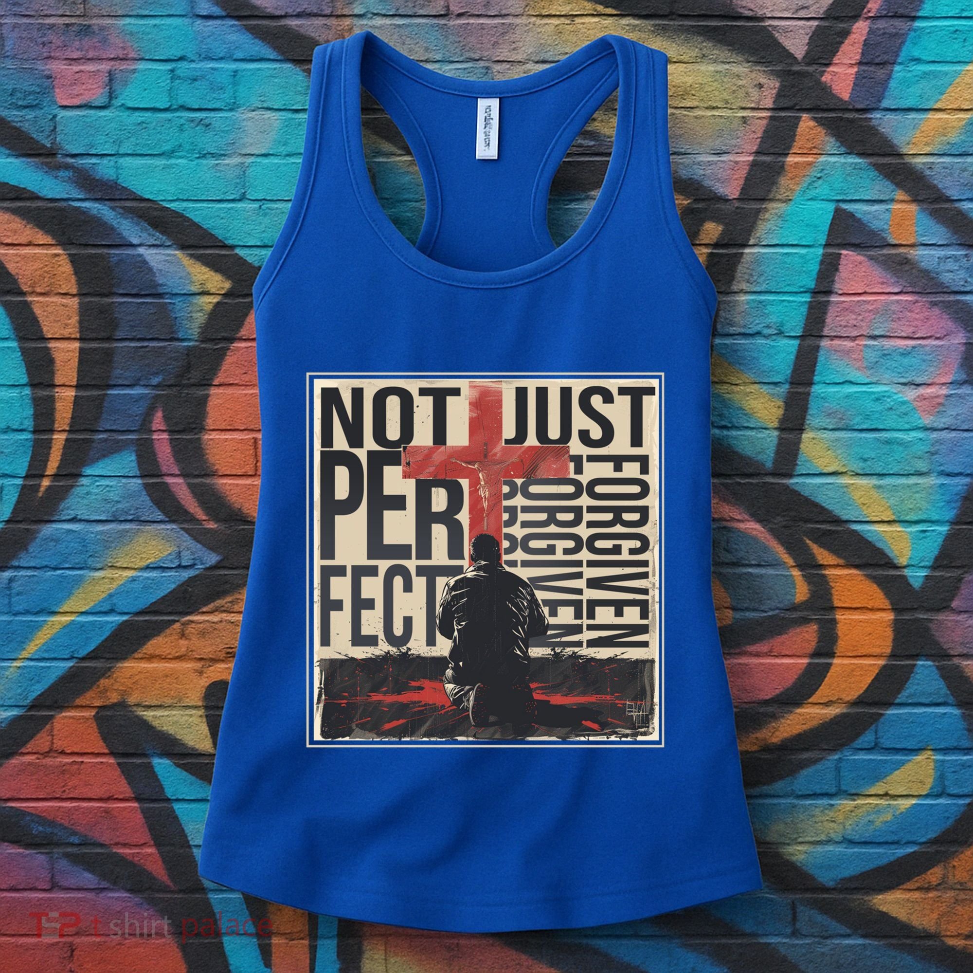 Not Perfect Just Forgiven Gift Christian Great Gift Women's Tank Top