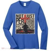 Not Perfect Just Forgiven Gift Christian Great Gift Women's Long Sleeve Shirt thumb 0