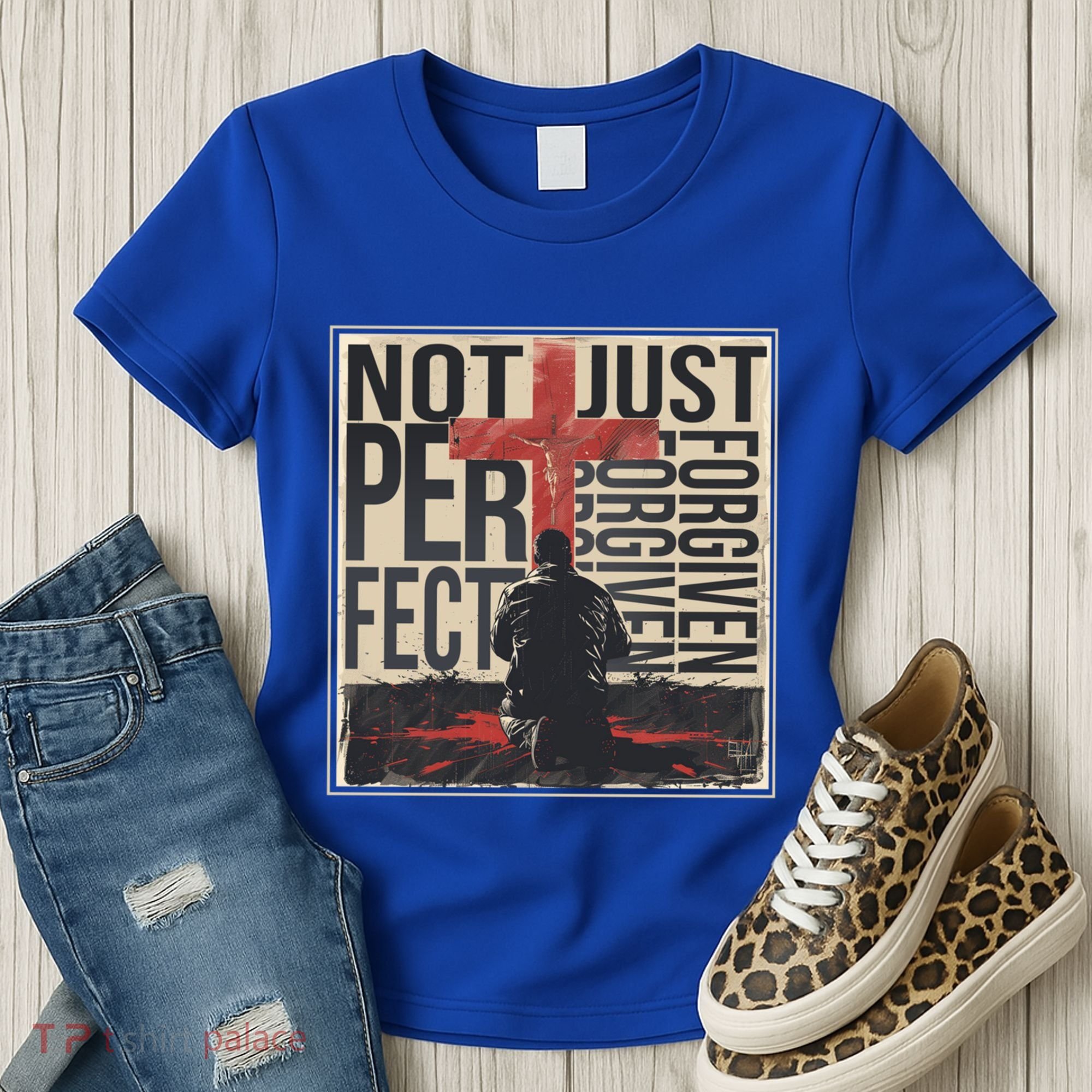 Not Perfect Just Forgiven Gift Christian Great Gift Women's T-Shirt