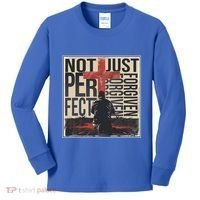 Not Perfect Just Forgiven Gift Christian Great Gift Kids Long Sleeve Shirt thumb 0
