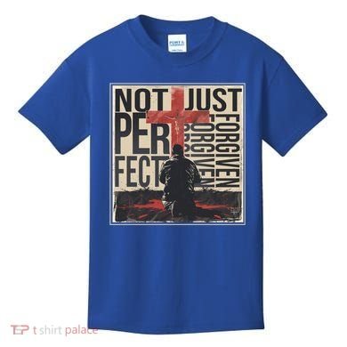 Not Perfect Just Forgiven Gift Christian Great Gift Kids T-Shirt