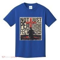 Not Perfect Just Forgiven Gift Christian Great Gift Kids T-Shirt thumb 0