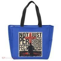 Not Perfect Just Forgiven Gift Christian Great Gift Tote Bag thumb 0