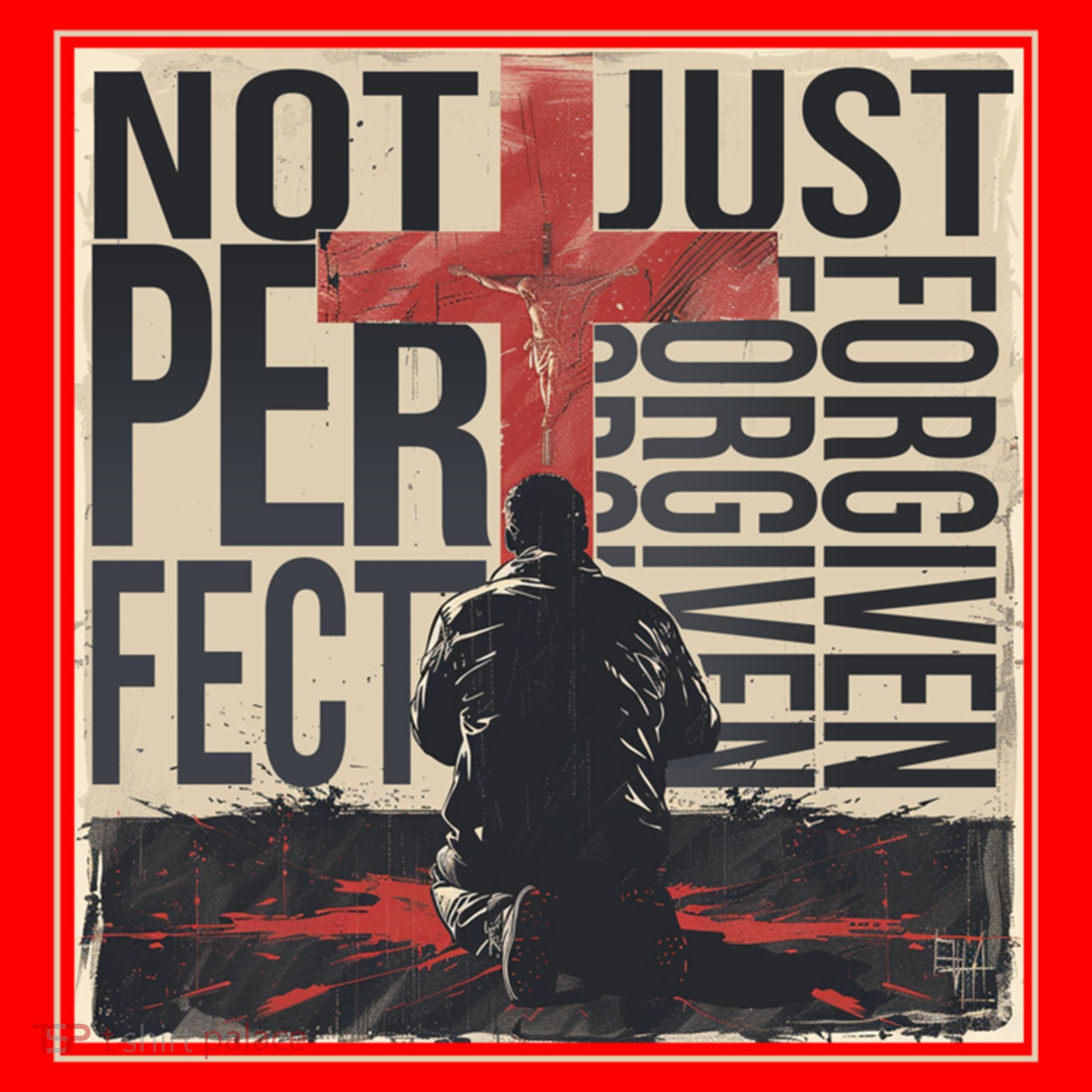 Not Perfect Just Forgiven Gift Christian Great Gift Santa Hat