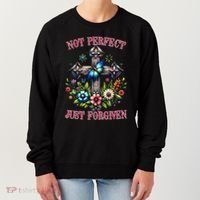 Not Perfect Just Forgiven Jesus Christ Women's Sweatshirt thumb 0