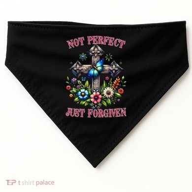 Not Perfect Just Forgiven Jesus Christ USA-Made Doggie Bandana