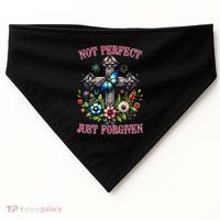 Not Perfect Just Forgiven Jesus Christ USA-Made Doggie Bandana thumb 0