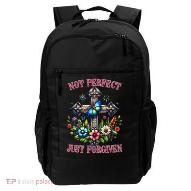 Not Perfect Just Forgiven Jesus Christ Backpack