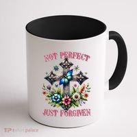 Not Perfect Just Forgiven Jesus Christ Coffee Mug thumb 1