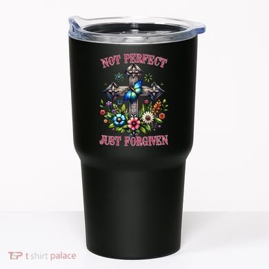 Not Perfect Just Forgiven Jesus Christ Tumbler