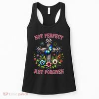 Not Perfect Just Forgiven Jesus Christ Women's Tank Top thumb 0