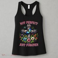 Not Perfect Just Forgiven Jesus Christ Women's Tank Top thumb 3