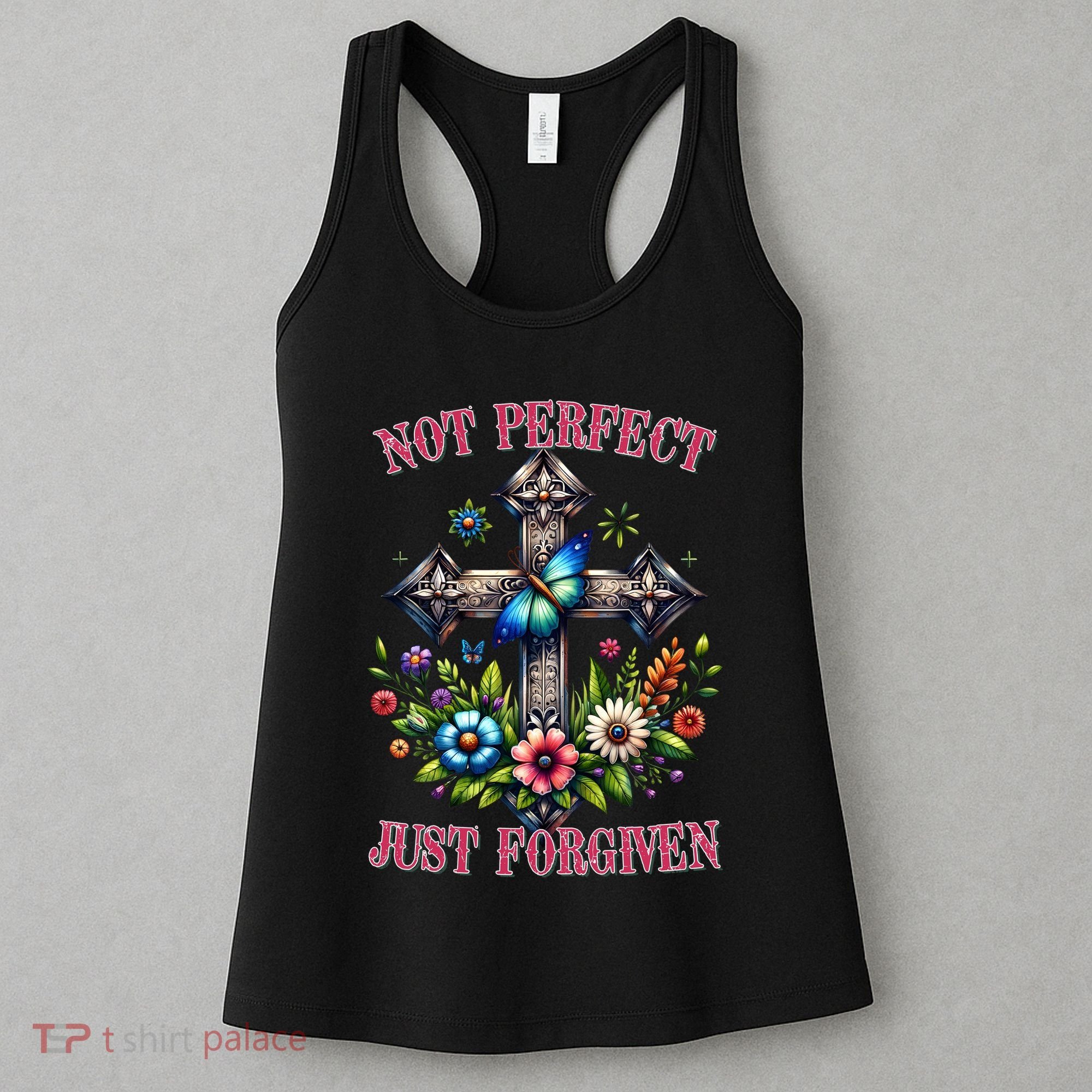 Not Perfect Just Forgiven Jesus Christ Women's Tank Top