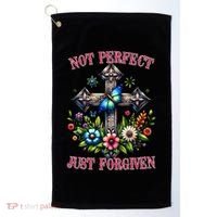 Not Perfect Just Forgiven Jesus Christ Golf Towel thumb 0