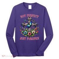 Not Perfect Just Forgiven Jesus Christ Long Sleeve Shirt thumb 0