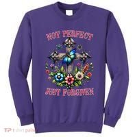 Not Perfect Just Forgiven Jesus Christ Sweatshirt thumb 0