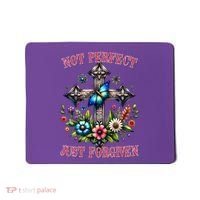 Not Perfect Just Forgiven Jesus Christ Mousepad thumb 0