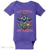 Not Perfect Just Forgiven Jesus Christ Baby Bodysuit thumb 0