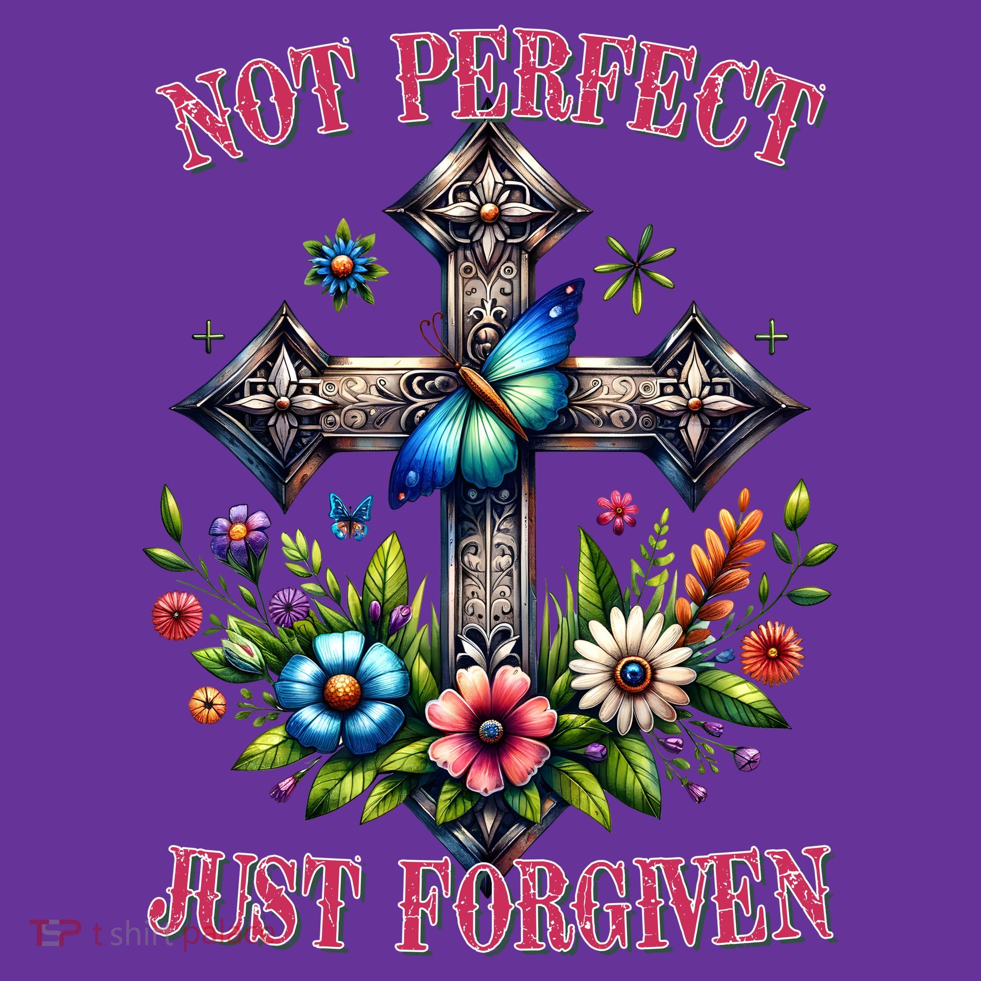 Not Perfect Just Forgiven Jesus Christ Baby Bodysuit