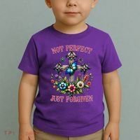 Not Perfect Just Forgiven Jesus Christ Toddler T-Shirt thumb 2