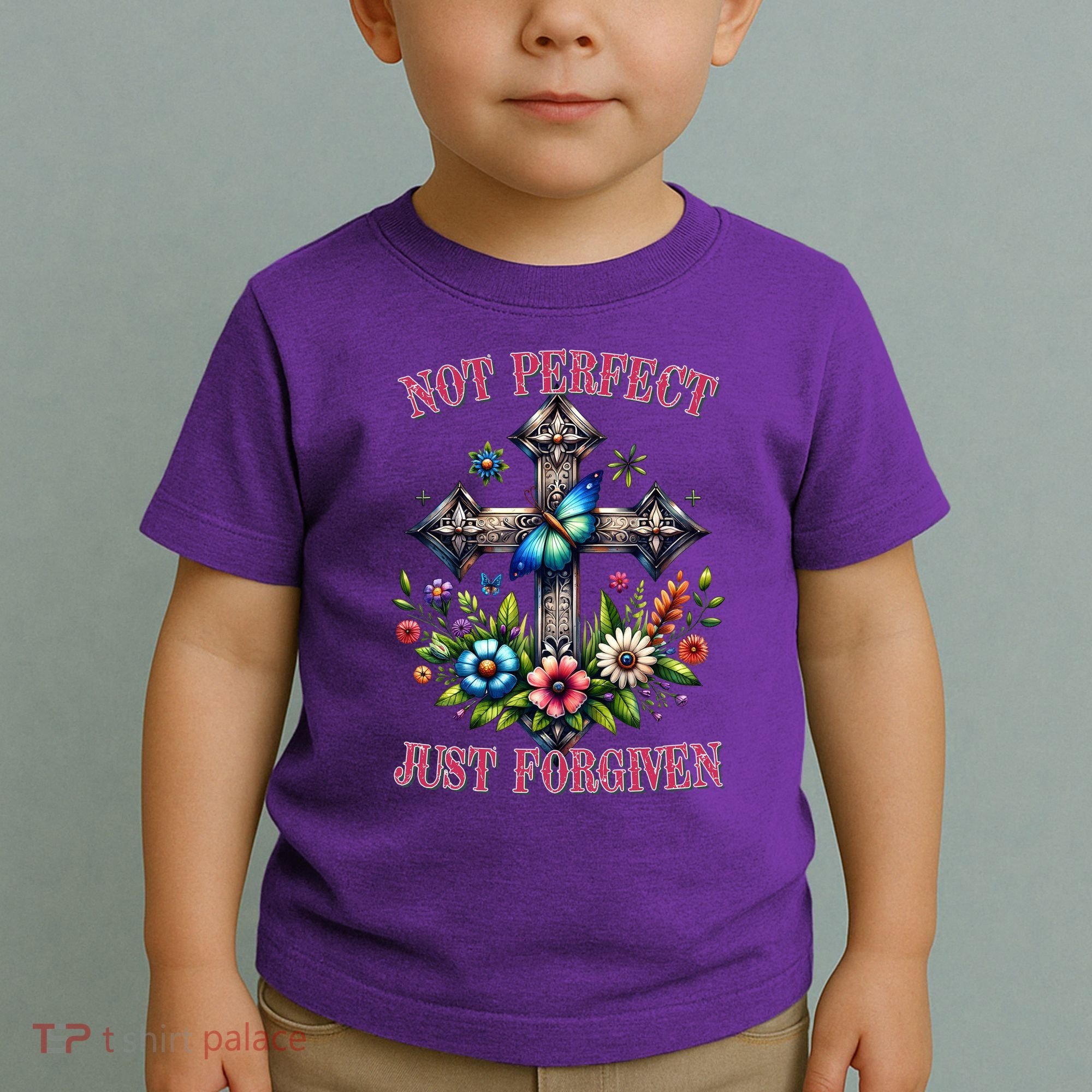 Not Perfect Just Forgiven Jesus Christ Toddler T-Shirt