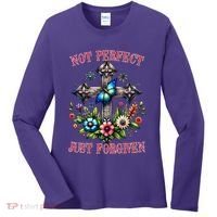 Not Perfect Just Forgiven Jesus Christ Women's Long Sleeve Shirt thumb 0