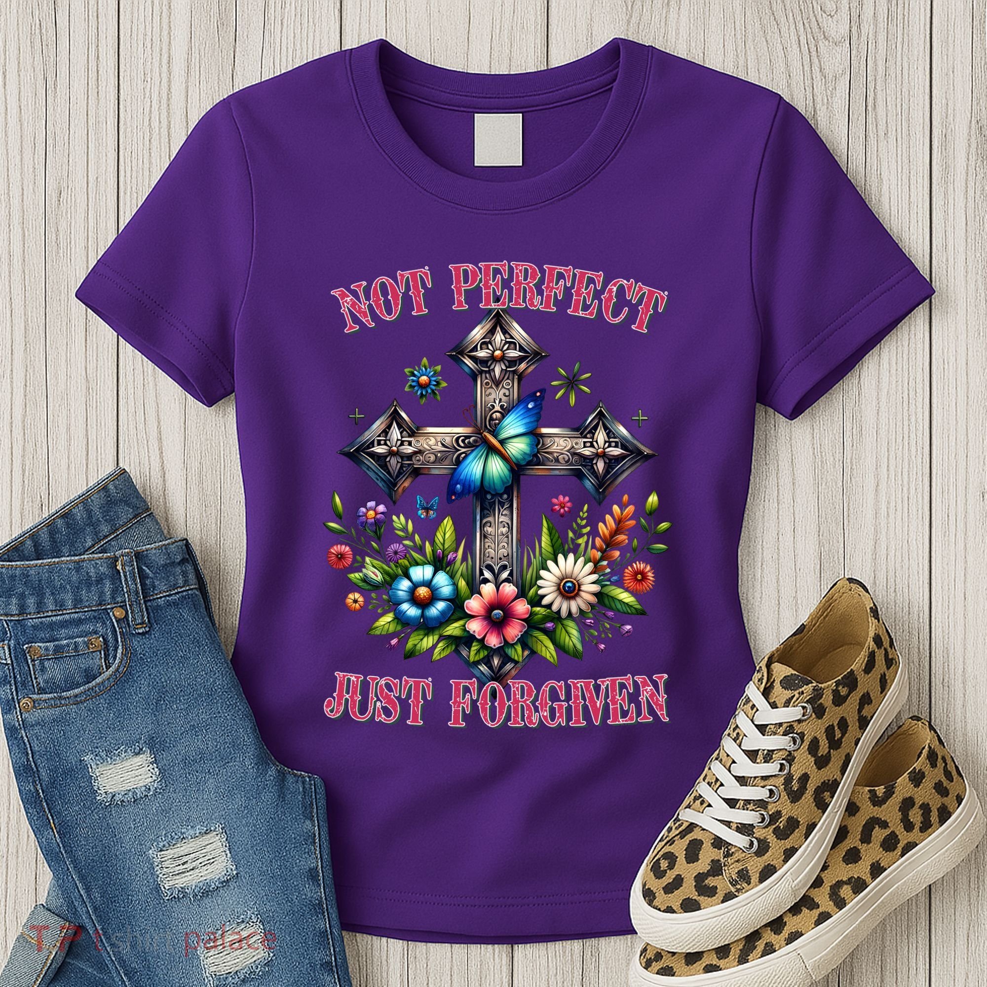 Not Perfect Just Forgiven Jesus Christ Women's T-Shirt