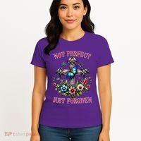 Not Perfect Just Forgiven Jesus Christ Women's T-Shirt thumb 4