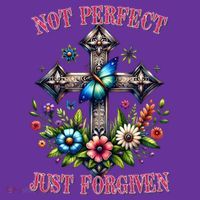 Not Perfect Just Forgiven Jesus Christ Women's T-Shirt thumb 6