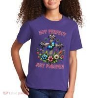 Not Perfect Just Forgiven Jesus Christ Kids T-Shirt thumb 2