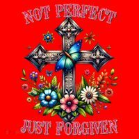 Not Perfect Just Forgiven Jesus Christ Santa Hat thumb 1