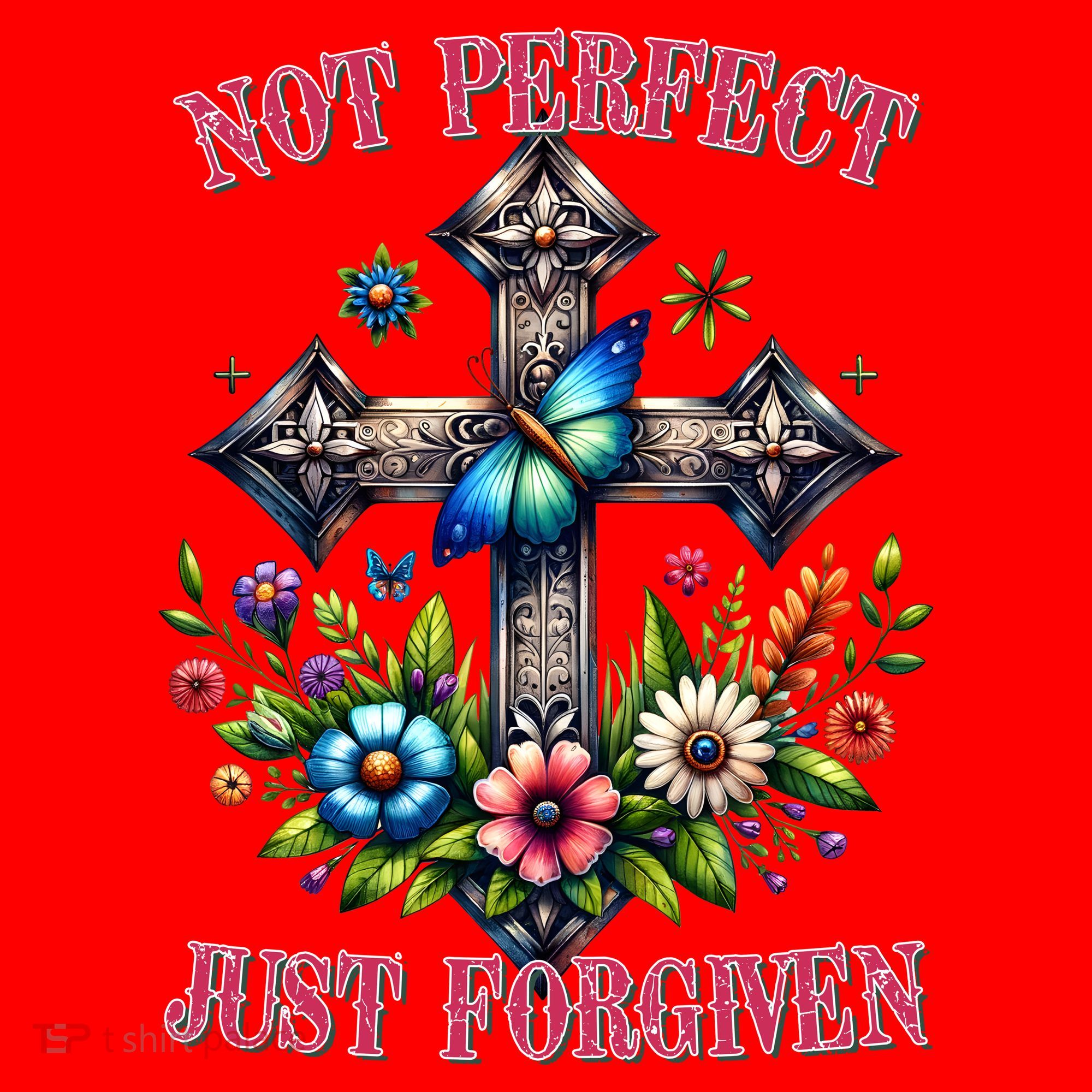 Not Perfect Just Forgiven Jesus Christ Santa Hat