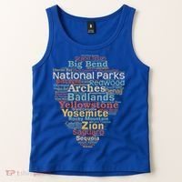 National Parks List Word Cloud Camping Hiking Gift Tank Top thumb 2